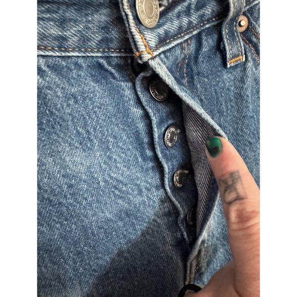 Levi's premium 501 100% cotton button fly medium wash jeans women's size 25x30 - Picture 3 of 10